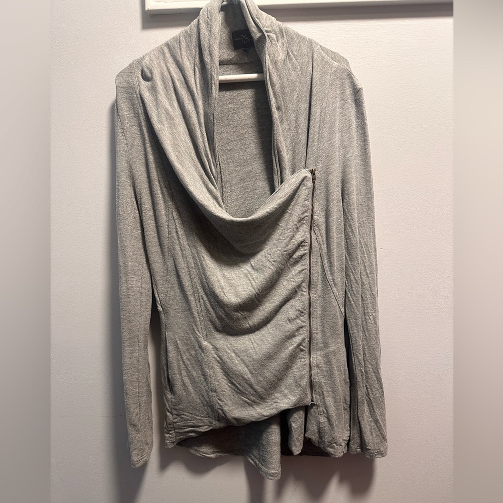 Market and Spruce Assymetrical Zip Cardigan